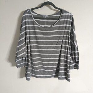 3x Gray & White striped shirt